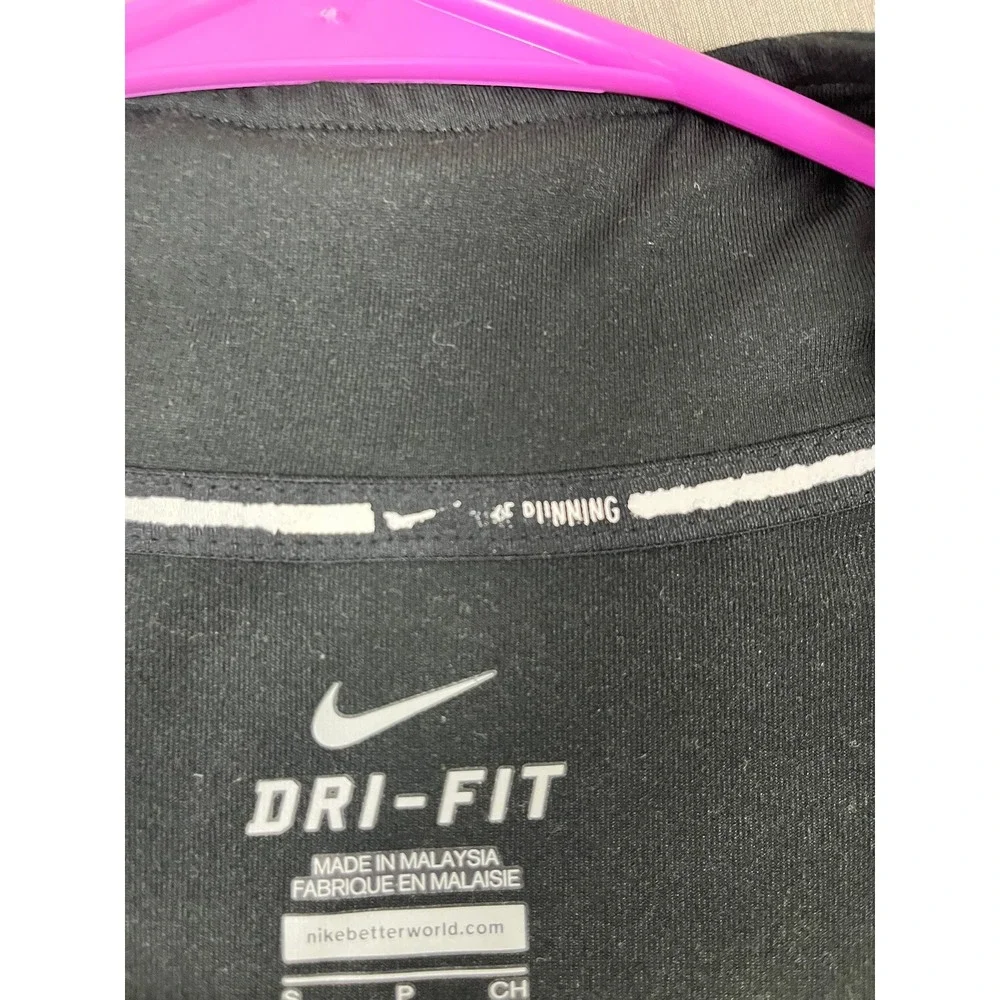 Nike Pullover Womens S Dri-FIT Running Top Black Quarter-Zip Thumbhole EUC